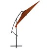 vidaXL Cantilever Garden Parasol with Aluminum Pole Terracotta 118.1" - 3 of 4