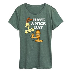 Women's - Garfield - Have A Nice Day Short Sleeve Graphic T-Shirt - 1 of 4