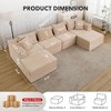 141" Modular Cloud Sectional Sofa with Ottoman - No Assembly Compression Packaged, Ultra Soft Memory Foam, Convertible Couch for Living Room - 2 of 4