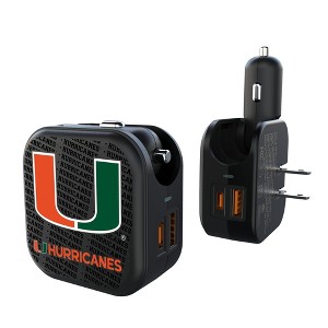 NCAA ACC Universities Text Backdrop 18-Watt 2 in 1 USB A/C Charger - 1 of 3