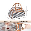 Tirrinia Fashionable Lunch Bag with Leather Handle, Insulated  Reusable Lunch Totes for Women & Men, Lunch Box for Working, Picnic, School - 3 of 4