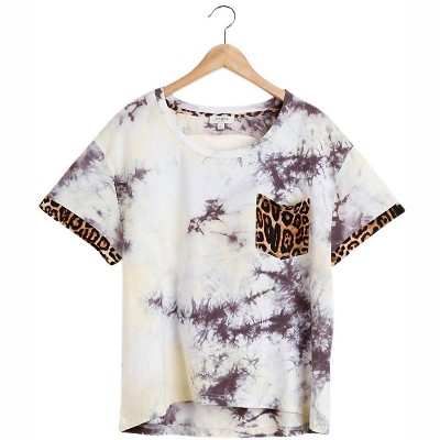 Women's Tie Dye & Leopard Top - umgee