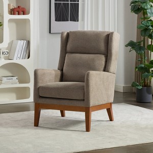 Hrinhom Mid-Century Modern Reading Chair,Upholstered Accent Chair with High Back - 1 of 4
