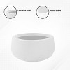 Rosemead Home & Garden Concrete Outdoor Planter Pot Chalk White 20.03"x23.03"x12.99" - 3 of 4