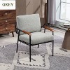 Hrinhom 23.2"W Modern Accent Chair,Upholstered Armchair with Metal Frame - 3 of 3