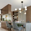 POWLIG 6 - Light Modern Sputnik Sphere Chandelier With 4.7in Milky White Glass Shade - 4 of 4