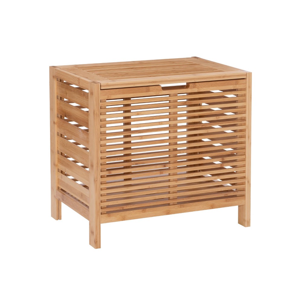 Photos - Laundry Basket / Hamper Linon Bracken Bamboo Hamper Natural  