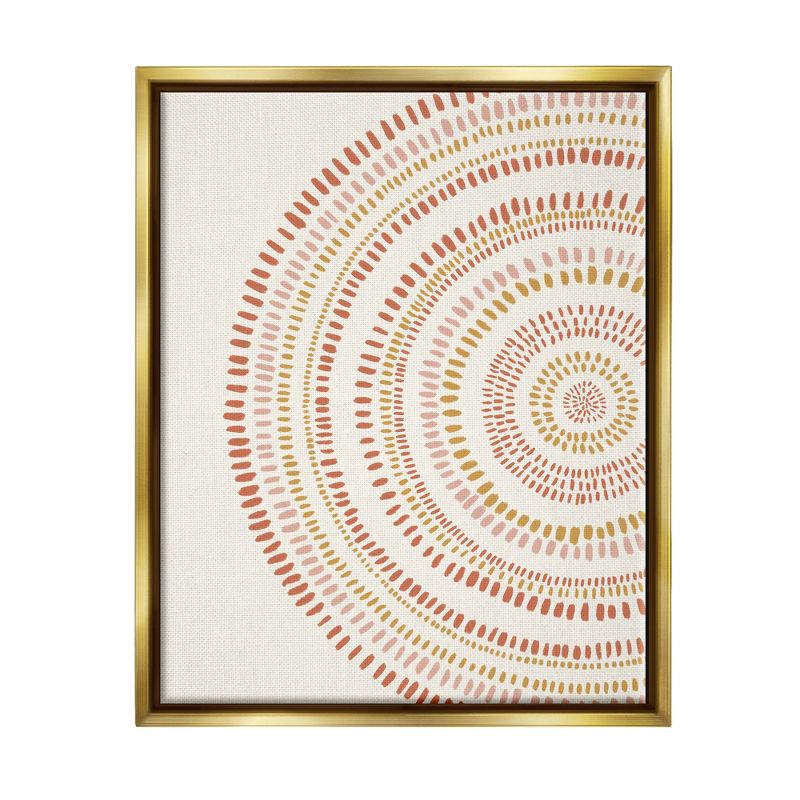 Stupell Industries Boho Circle Striped Pattern Abstract Red Yellow Tones, 1 of 7