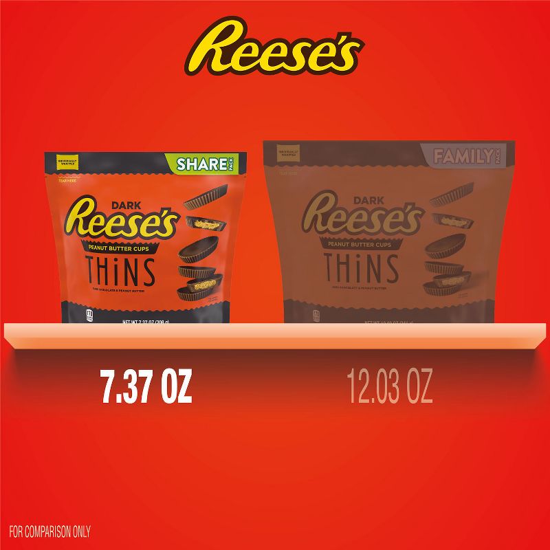 Reese's PB Cup Dark Chocolate Thins Pouch - 7.37oz, 6 of 9