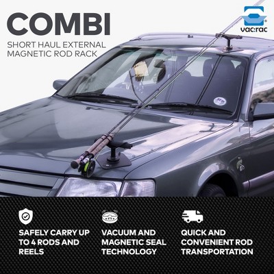 Black Magnetic Rod Rack with Vacuum Technology for 4 Rods