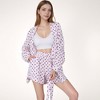 Anna-Kaci Lounge Women's Heart Print Long Sleeve Robe with Matching Belted Waist and Relaxed Fit - Large, Pink - 4 of 4