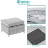 Sonkuki 2-Piece Ottomans with Solution-Dyed Fabric Cushion, All-Weather Wicker Ottomans, Ideal for Patio - 4 of 4