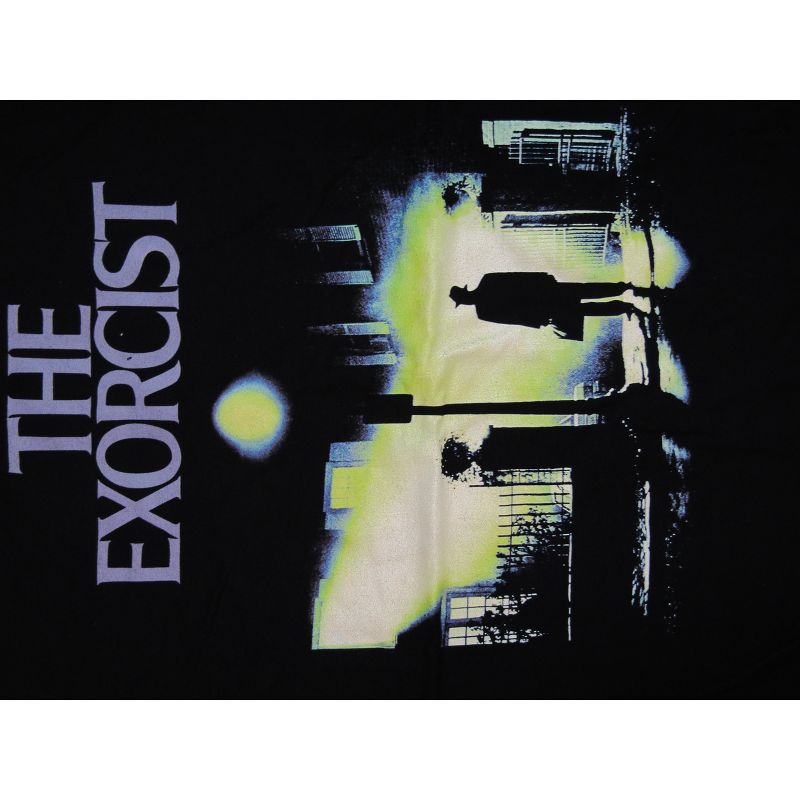 The Exorcist Horror Movie Cover Art Men's Black Graphic Tee Shirt, 2 of 4