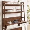 Modway Bixby Home Office Desk with Bookshelf in Walnut White - 4 of 4
