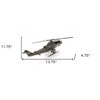 HomeRoots 5" Green Metal Hand Painted Model Airplane Tabletop Sculpture - 3 of 4