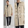 INSPIRE CHIC Men's Notch Lapel Double Breasted Windbreaker Trench Coat - 4 of 4