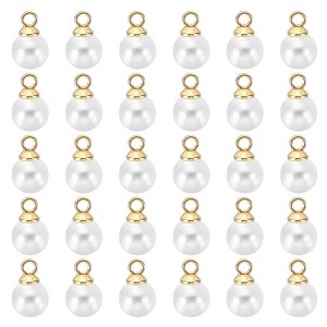Unique Bargains Plastic Bulk Elegant DIY Crafts Jewelry Making Pearl Pendant 100 Pcs - 1 of 4