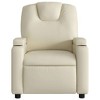 vidaXL Recliner Chair Wingback Furniture Home Theater Cinema Faux Leather - Cream Manual Push Back No Massage - 4 of 4
