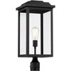 John Timberland Eastcrest Modern Outdoor Post Light Textured Black 22 1/2" Clear Glass Panels for Exterior Barn Deck House Porch Yard Patio Outside - image 3 of 4