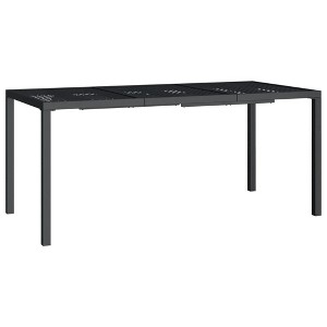 vidaXL Patio Table Patio Furniture Dining Table for Garden Anthracite Steel - 1 of 4