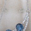 Anna-Kaci Sliver Tone Crystal Rhinestones Dangle Necklace - 4 of 4