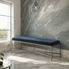 Meridian Furniture,Valley Chenille Fabric Bench - 2 of 4