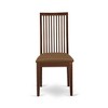 HomeStock 2 Dining chair with Linen Fabric Fabric Sea in Mahogany finish - 4 of 4
