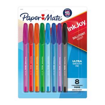 Paper Mate InkJoy 100ST Ballpoint Pens, Medium Point, Assorted Ink, 8 Count