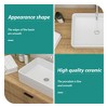 ONWITH 19.63"x13.69" White Ceramic Rectangular Vessel Bathroom Sink - 4 of 4