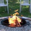 Sunnydaze Outdoor Heavy-Duty Steel Portable Above Ground or In-Ground Round Fire Pit Liner Ring - Black - 4 of 4