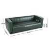 Elegant Green Upholstered 3-Seat Sofa with Tuxedo Design, Birch Wood Legs and Modern Block Silhouette for Living Room-Maison Boucle - 4 of 4
