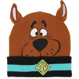 Warner Bros Cute Knit Warm Beanie hat for Kids and Adults - Scooby Winter Hats for Men, Women, Teens, Girls and Boys, Cuffed Beanies - 1 of 4