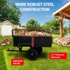 1500LBS Heavy Duty ATV/UTV Dump Cart - 15 Cu.Ft Steel Tow Behind Utility Trailer w/Universal Hitch, All-Terrain Tires for Lawn Garden - 3 of 4