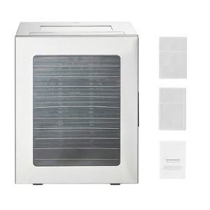 VEVOR Food Dehydrator Machine, 12 Stainless Steel Trays, 850W Electric Food Dryer with Adjustable Temperature & 24-Hour Timer, Freeze Dryer, Silver - 1 of 4