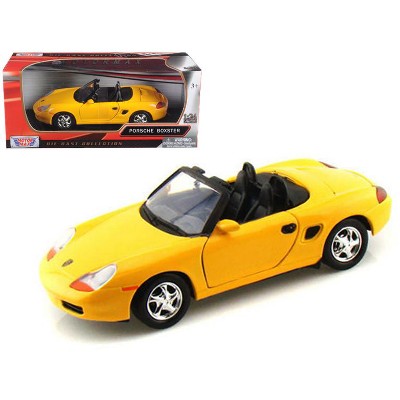 Porsche Boxster Convertible Yellow 1/24 Diecast Model Car by Motormax