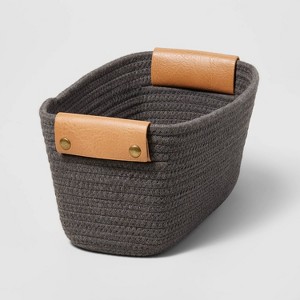 Small Oval Decorative Coiled Rope Basket - Brightroom™ - 1 of 4