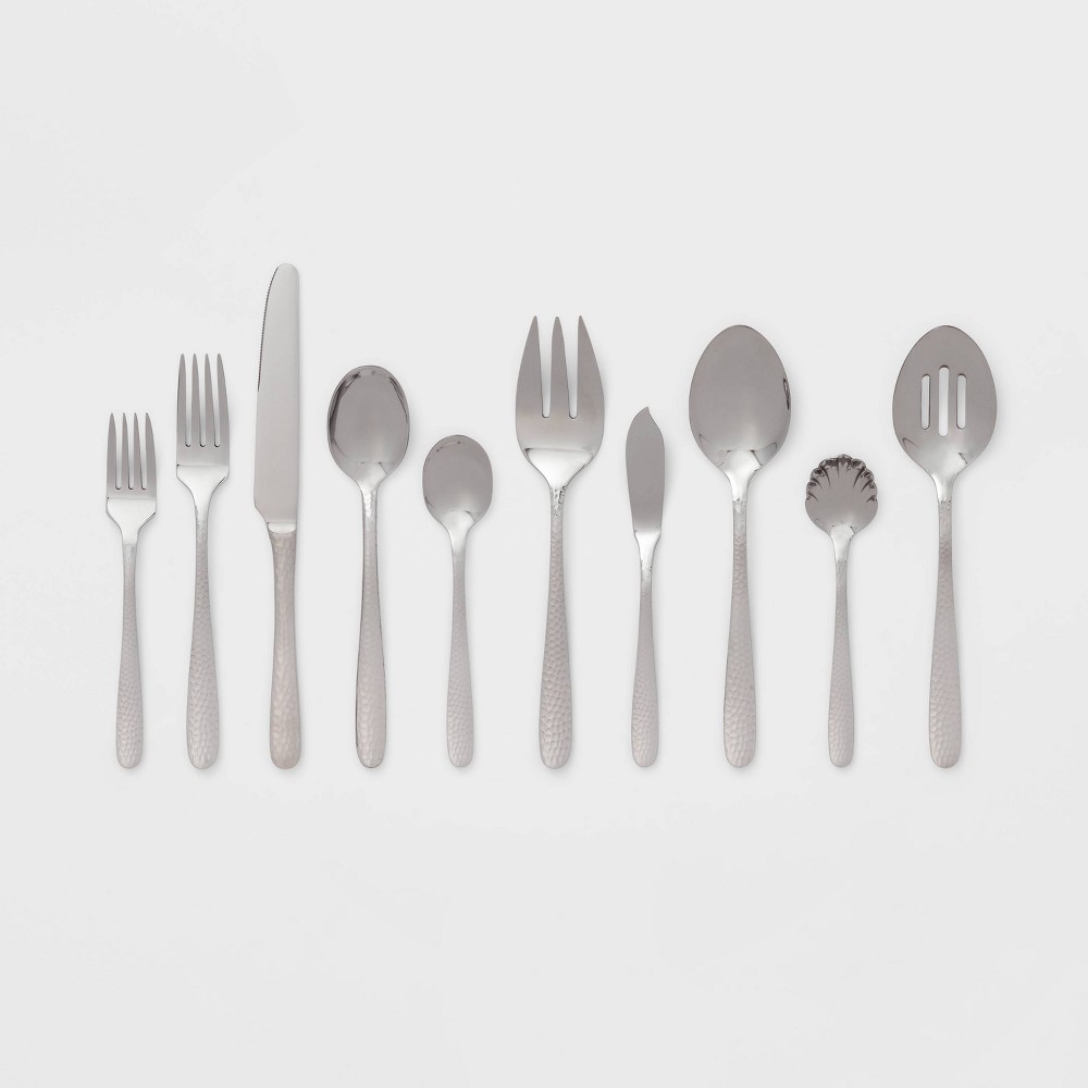 Photos - Other Appliances 45pc Millinocket Flatware Set Silver - Threshold™