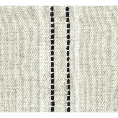 Classic Farmhouse Linen Upholstered Side Chair in Black Wood