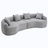 TiramisuBest LY-003 Beige White Deep Seat Compression Sofa 3 Seater with Beige for sofa - 2 of 4