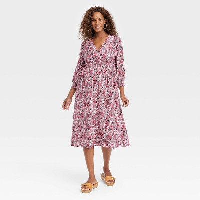 The Nines by HATCH™ 3/4 Sleeve Maternity Dress Floral