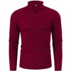 Clearlove Men's Polo Shirt Quarter Zip Up Casual Stretch Lightweight Mock Neck Knitwear - 2 of 4