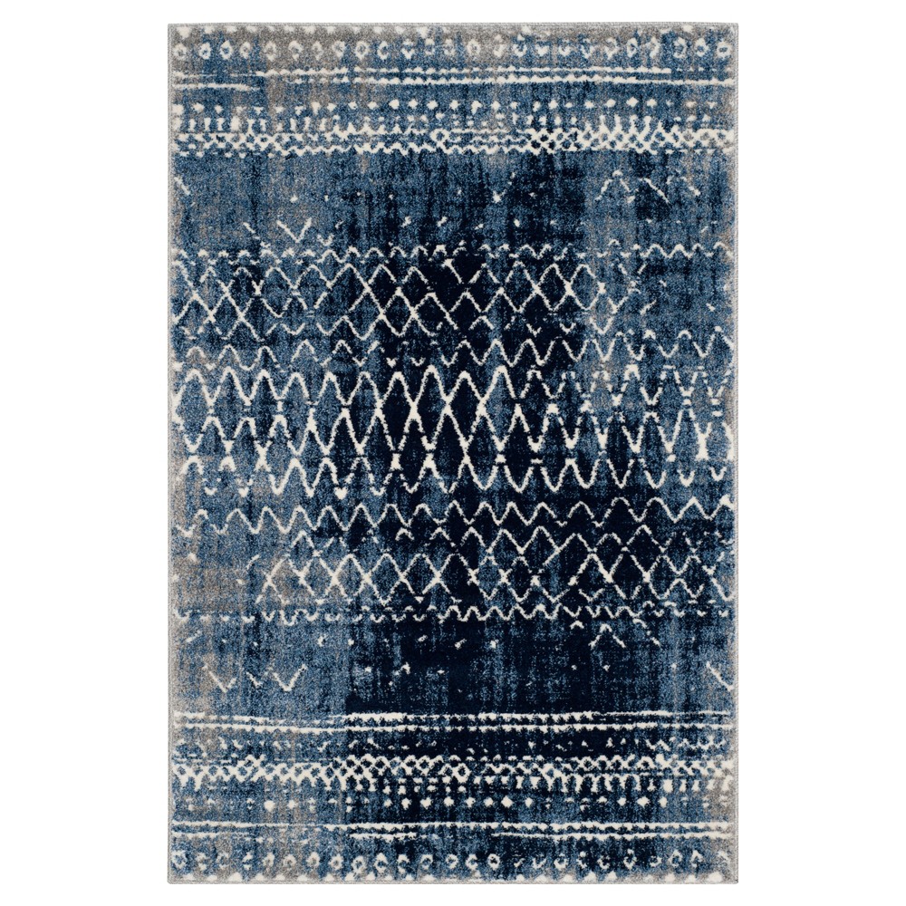 Light Blue/Cream Solid Loomed Accent Rug - (3'x5') - Safavieh