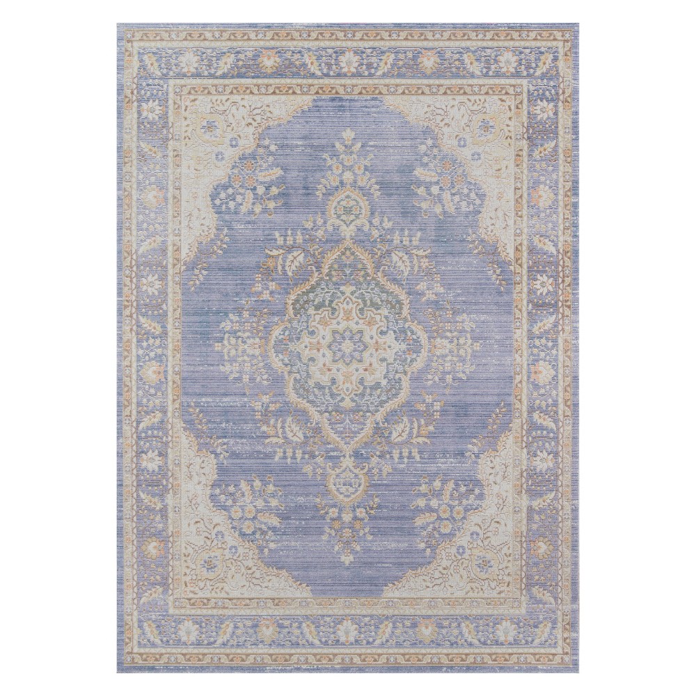 Photos - Area Rug Momeni 2'x3' Medallion Loomed Accent Rug Periwinkle  