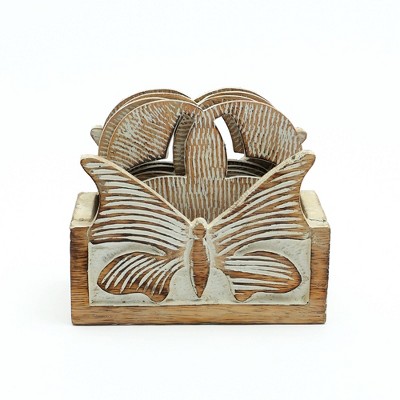 Vynxaria Elegant Wood Trivets - 4-Piece Set, Surface Protectors