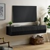 Modway Vaughn 64 Inch Wall Mounted TV Stand in Black - Floating Entertainment Center with Storage - Mid Century Modern Low Profile Media Cabinet - 2 of 4