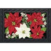 Briarwood Lane Doormat 30x18 Indoor Outdoor Festive Poinsettias Christmas For Christmas Doormat - 2 of 4