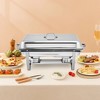 2-Pack Chafing Dishes – 8QT Stainless Steel Buffet Servers & Warmers with Lids & Folding Stands – Perfect for Parties, Dinners, Catering Events - 3 of 4