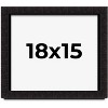 PosterPalooza | Modern Shadow Box 1" Depth Black Picture Frame - UV Acrylic, Backing Board, Hanging Hardware - 2 of 4