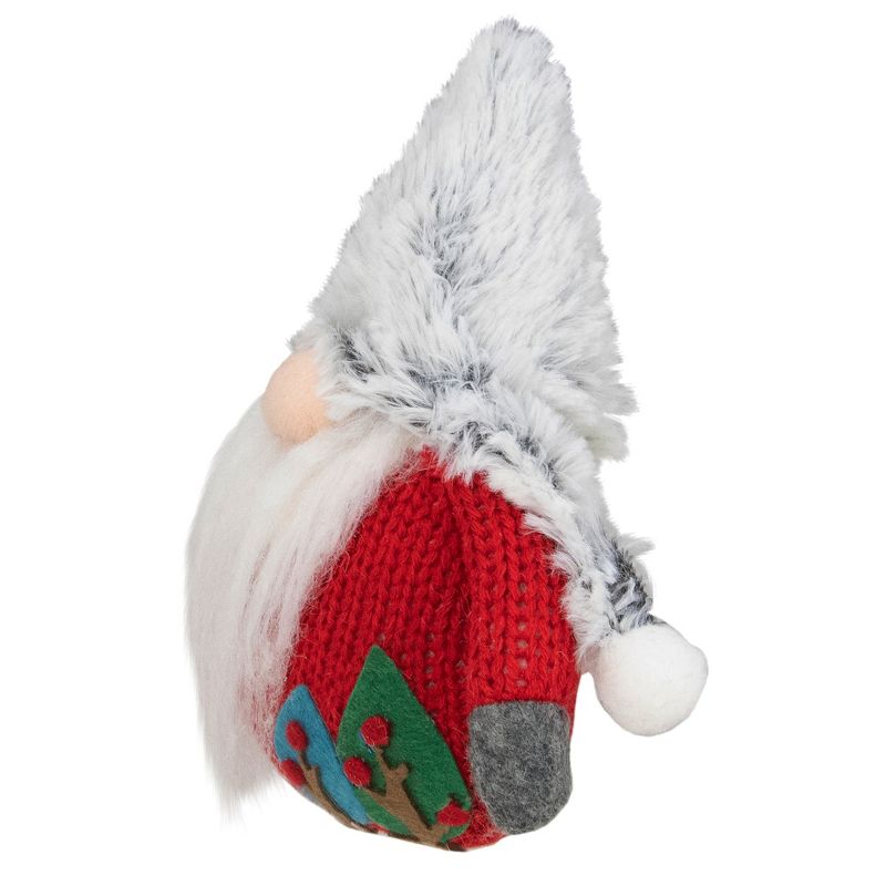 Northlight 6" Plush Red and Gray Stuffed Christmas Gnome, 3 of 6