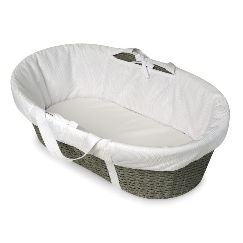 Badger Basket Wicker-Look Woven Baby Moses Changing Basket, 3 of 8